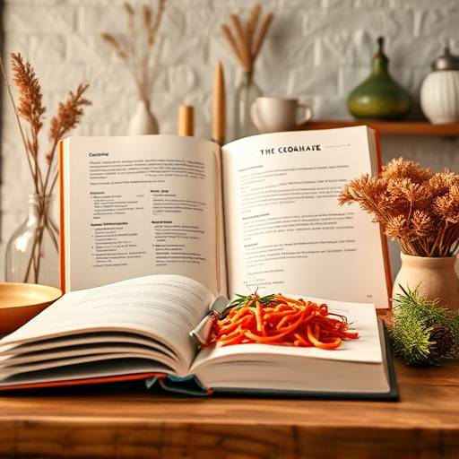 Immagine decorativa di un libro di ricette aperto